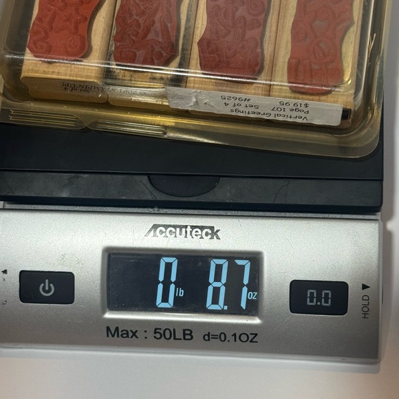 Stampin' Up! Celebration Wooden Stamps - Brown and Tan - Picture 3 of 3